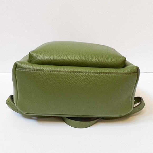 Michael Kors Erin Medium Backpack Pebbled Leather Evergreen